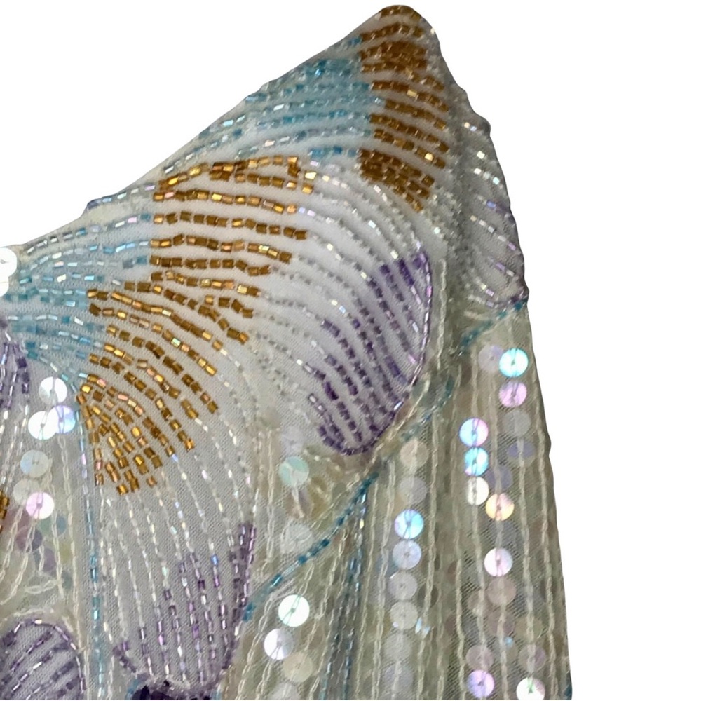 Beaded Sequin Asymmetrical Camisole Top - RARE - Picture 12 of 17